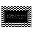 Black & White Chevron Stripe Junior Bridesmaid