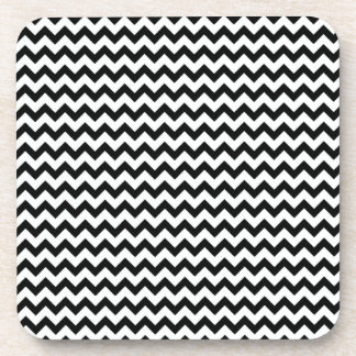 Black White Chevrons Cork Coaster