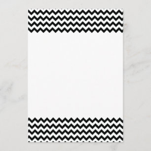Black White Chevrons Invitation