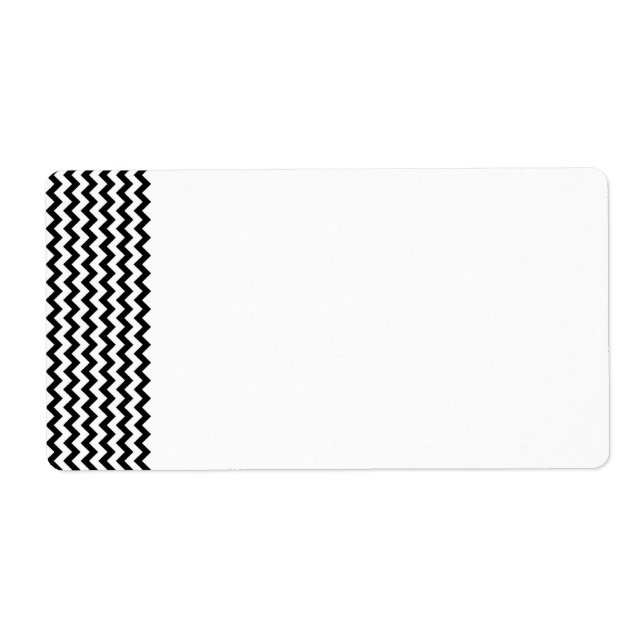 Black White Chevrons Label (Front)