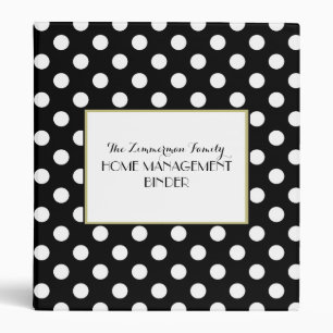 Black, White & Chic All Over Personalized Binder