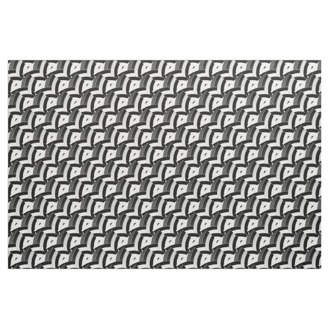 black/white  chic contemporary chevrons fabric (Yard)