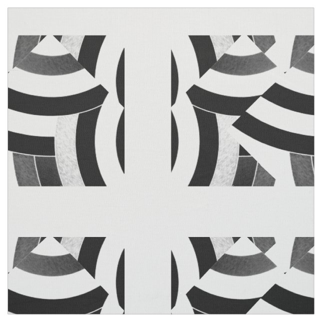 black/white chic contemporary chevrons fabric (Swatch)