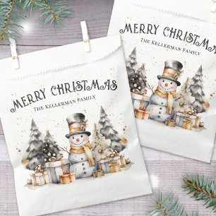 Black White Christmas Favour Bag