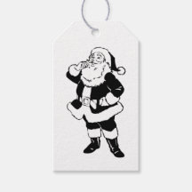 Black & White Christmas Santa 