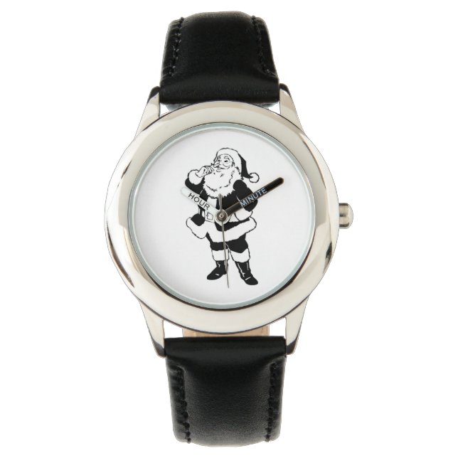 Black & White Christmas Santa Watch (Front)
