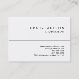 Black White Chubby Attorney Business Card