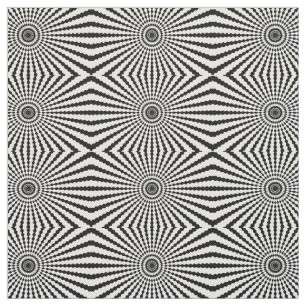 Black white circles optical illusion fun fabric