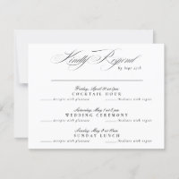 Black White Classic Calligraphy multi-event