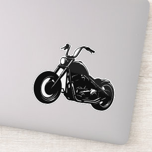 Black White Classic Cruiser Motorcycle Vector Art