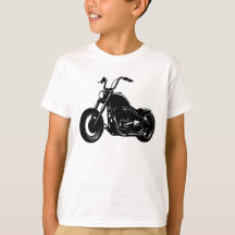 Black White Classic Cruiser Motorcycle Vector Art