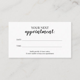 Black White   Classic Cursive Handwriting Elegant Business Card