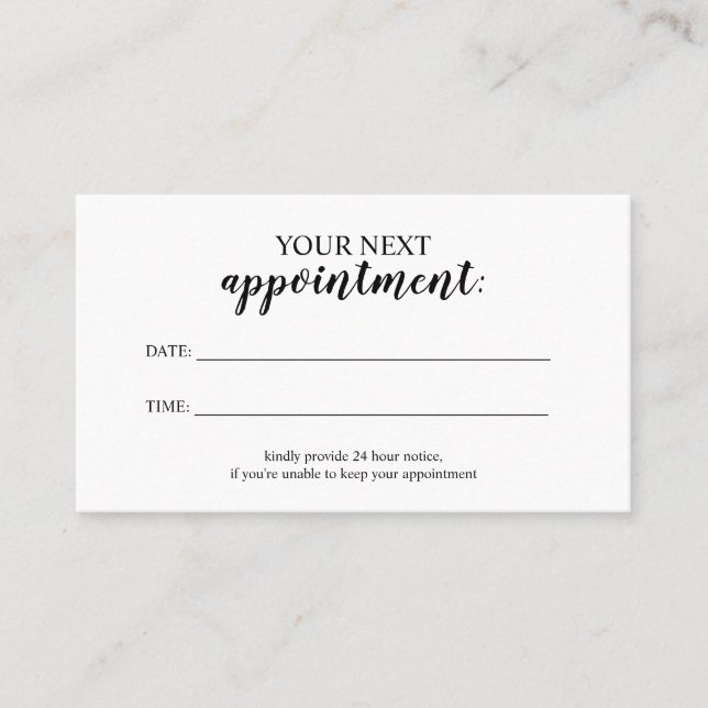 Black White | Classic Cursive Handwriting Elegant Business Card (Front)