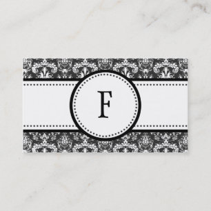 Black & White Classic Damask Mommy Calling /m Card