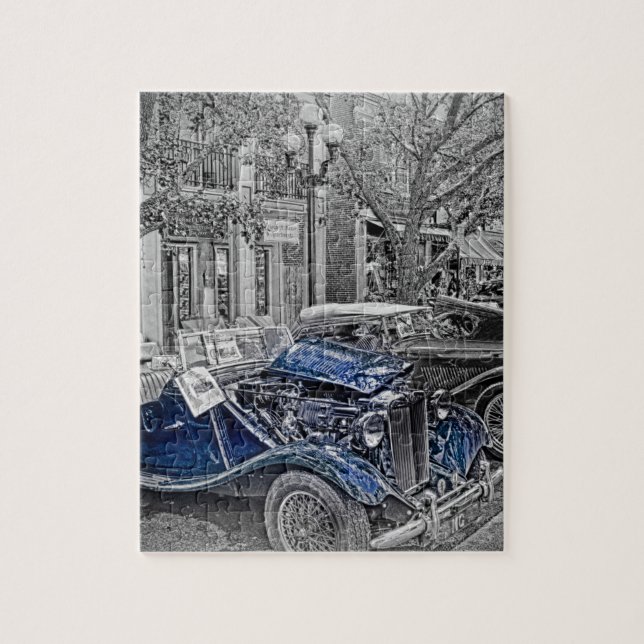 "Black White" "Classic MG" "Colour Splash" Jigsaw Puzzle (Vertical)