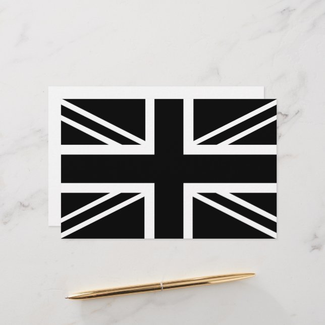 BLack & White Classic Union Jack British(UK) Flag | Zazzle