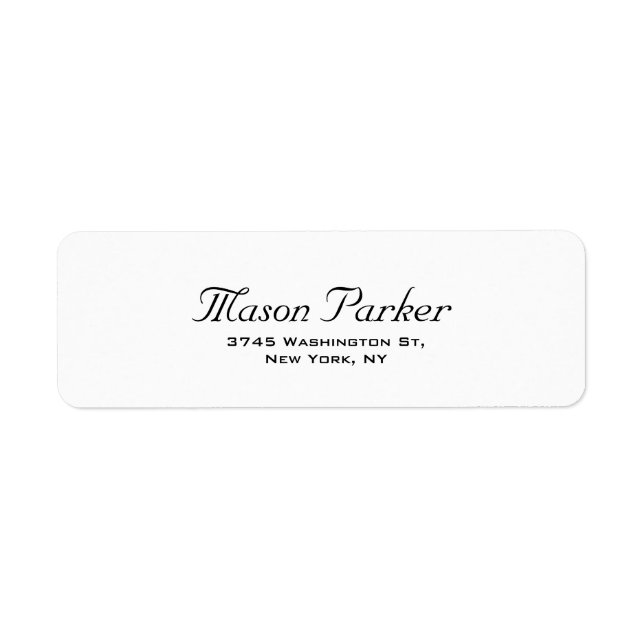 Black & White Classical Handwriting Plain Elegant (Front)