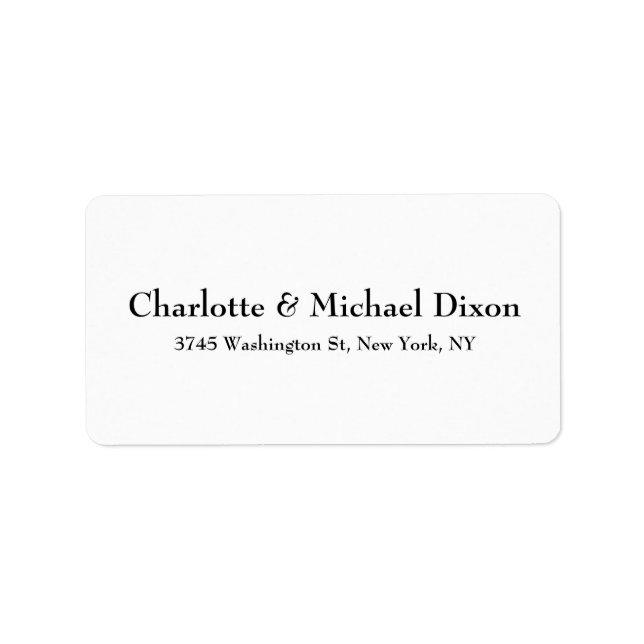 Black White Classical Stylish Elegant Family Label (Front)