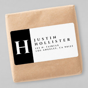 Black & White   Classy Bold Return Address