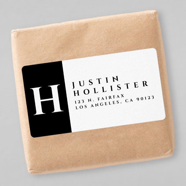 Black & White | Classy Bold Return Address (Creator Uploaded)