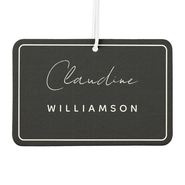 Black & White Claudine Williamson Air Freshener (Back)