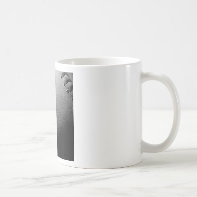 Black & White Close-up Baseball Coffee Mug (Right)