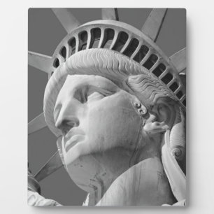 Black & White Close-up Statue of Liberty Plaque