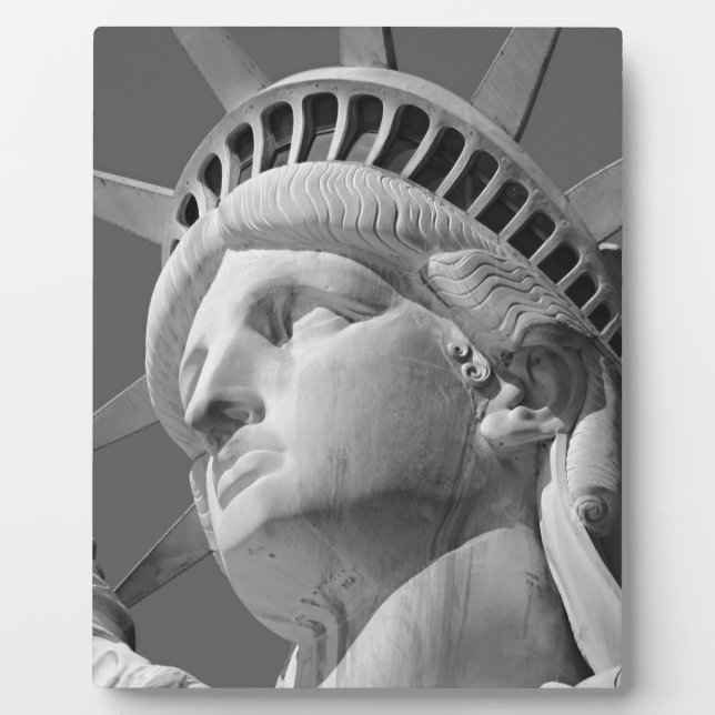 Black & White Close-up Statue of Liberty Plaque (Front)