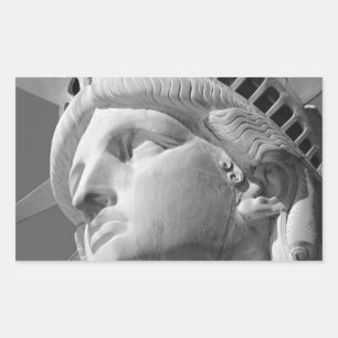 Black & White Close-up Statue of Liberty Sticker