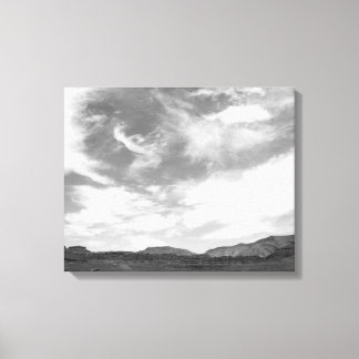 Black & White Clouds Above the Utah Desert 16x20 Canvas Print