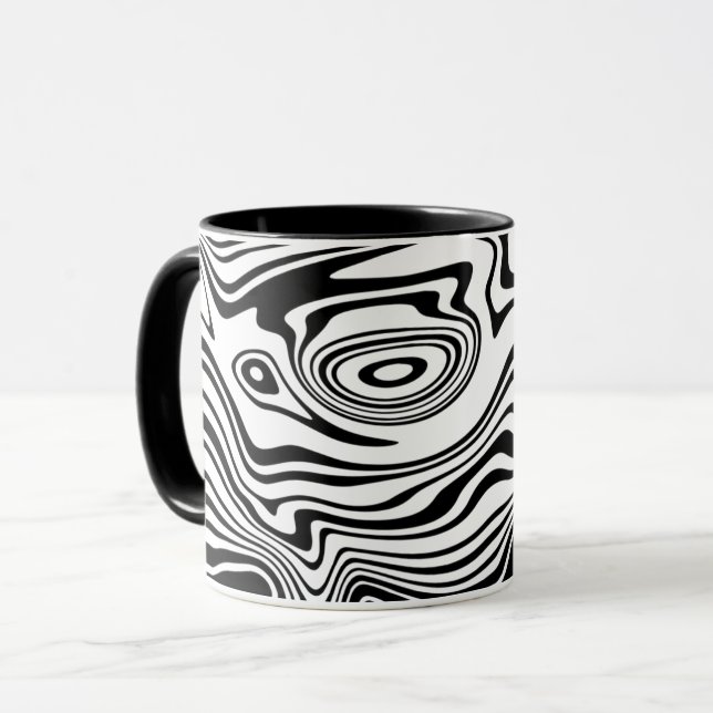 Black White Coffee Mug (Front Left)