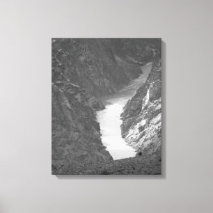 Black & White Colorado River - Grand Canyon 16x20 Canvas Print