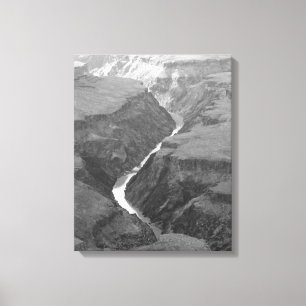Black & White Colorado River Running 16x20 Canvas Print