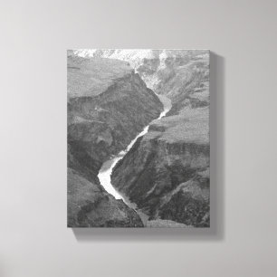 Black & White Colorado River Running 8x10 Canvas Print