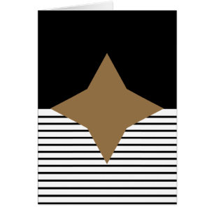 Black White Colorblock & Brown Diamond