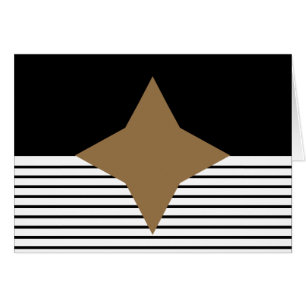 Black White Colorblock & Brown Diamond