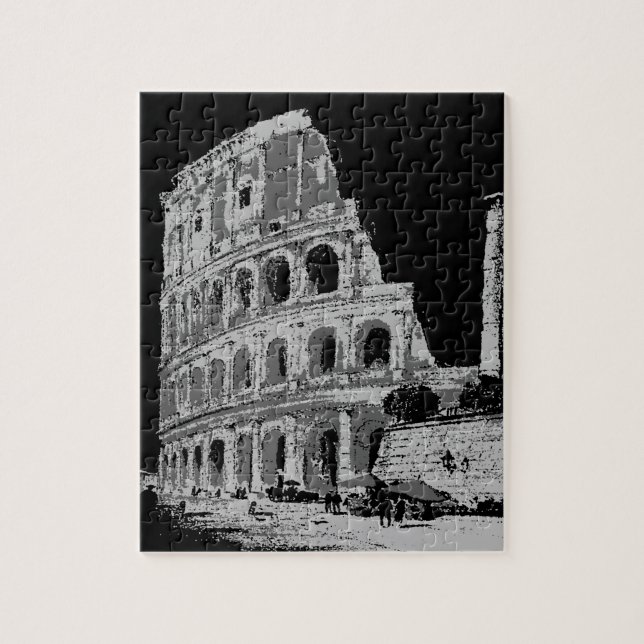 Black & White Colosseum Jigsaw Puzzle (Vertical)