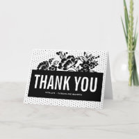 Black & White Colour Blocking Thank You Card