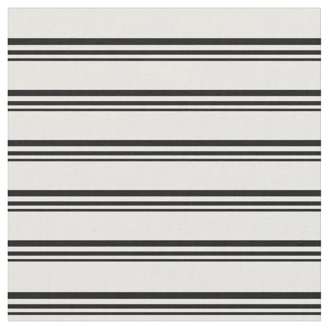 Black & White Coloured Lined Pattern Fabric (Close Up)