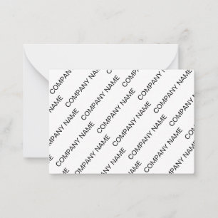 Black White Company Co Pattern Note Card