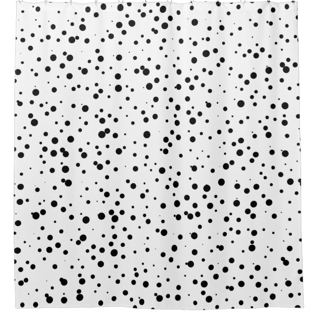 Black White Confetti Dots Pattern (Front)