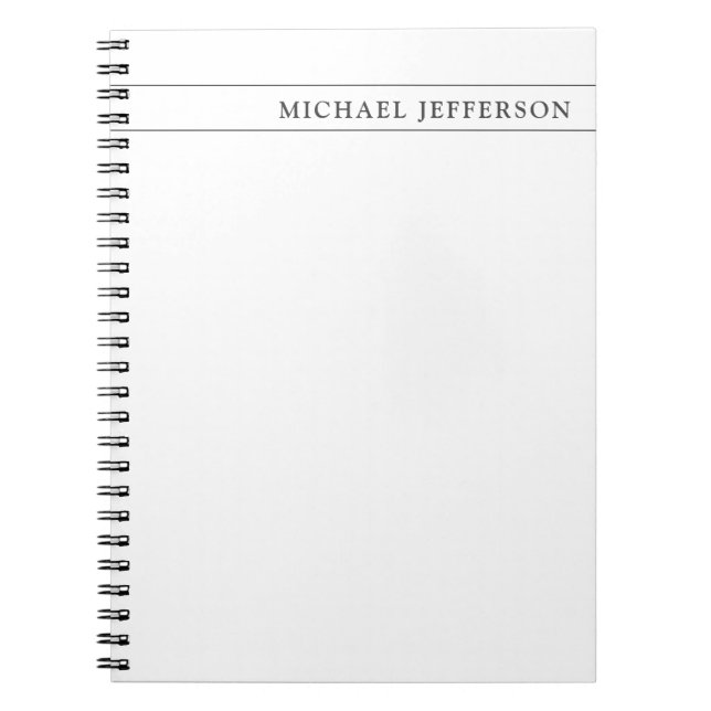 Black White Consultant Attorney at Law Profession Notebook (Front)