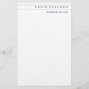 Black White Consultant Attorney at Law Profession Stationery