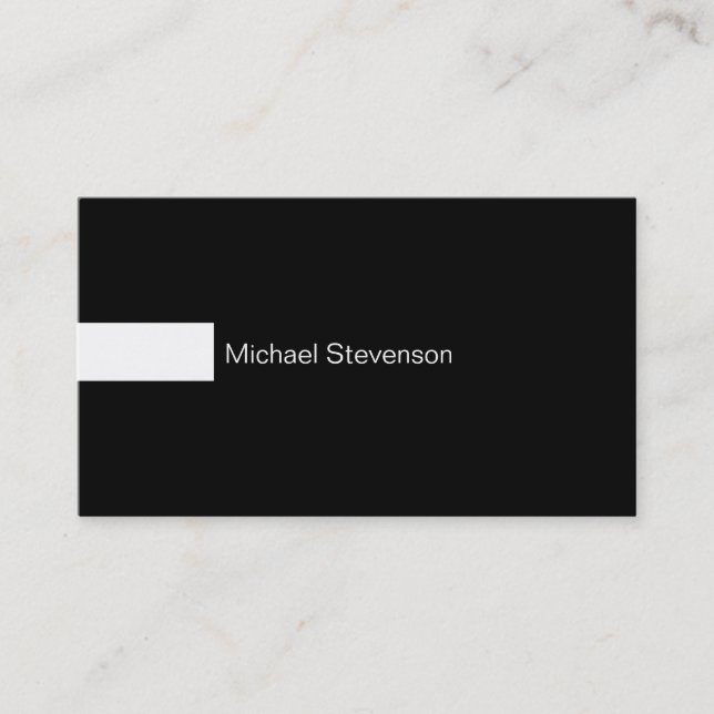 Black & White Consultant Business Card (Front)
