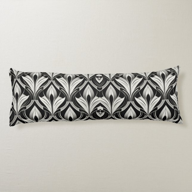 Black & White Contrast Body Pillow (Back)