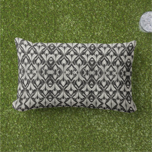Black & White Contrast  Lumbar Pillow