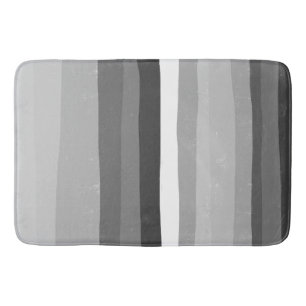 Black & White Cool & Fun Stripes Bath Mat