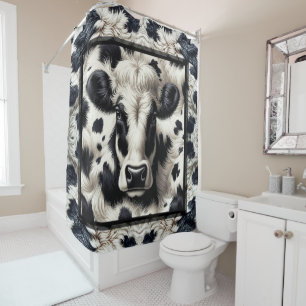 Black & White Cow Cowhide Fur Furry Look