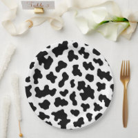 Black & White Cow Cowhide Print Birthday Party