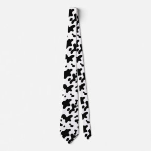 Black & White Cow Hide Pattern Tie